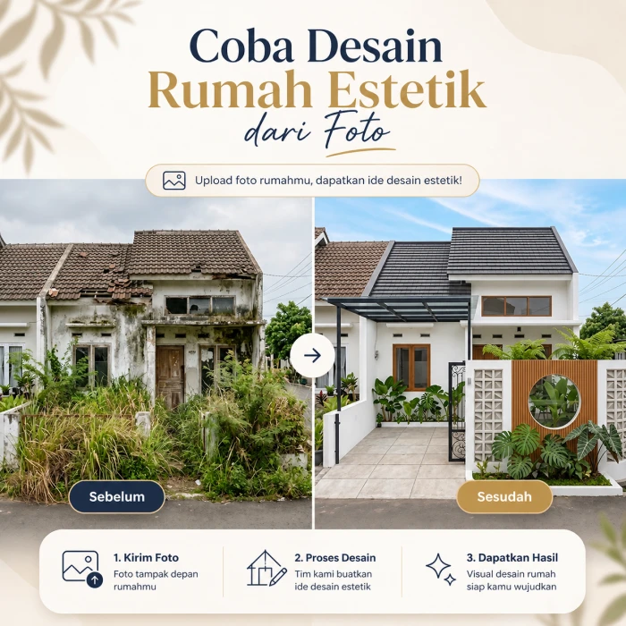Coba desain rumah estetik dari foto – AI Desain Rumah Celengan Property