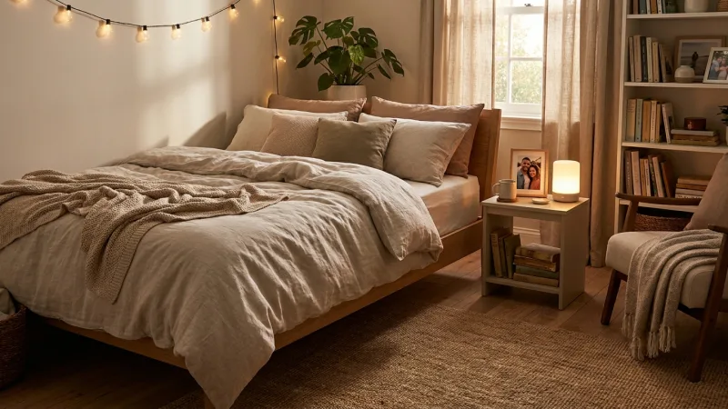 Suasana kamar tidur yang nyaman dan personal