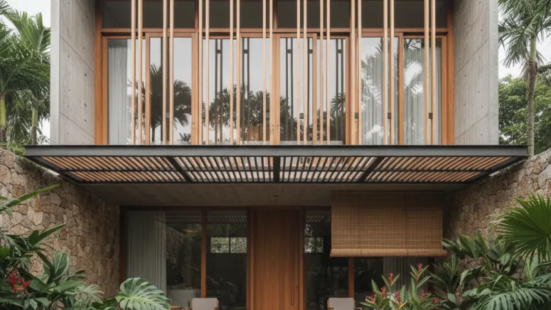 Fasad rumah minimalis modern tropis yang indah dan fungsional