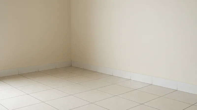 Contoh material lantai keramik dan dinding cat yang mudah dirawat untuk kost.
